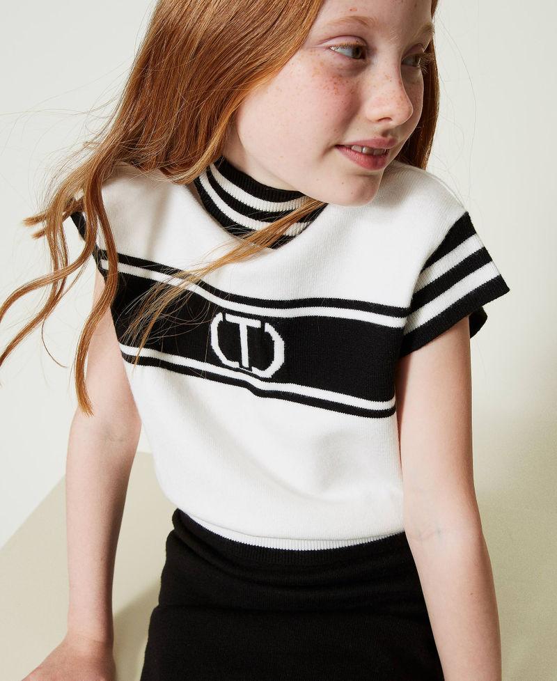 Scee by twin set Maglia lupetto con Oval T jacquard Presa