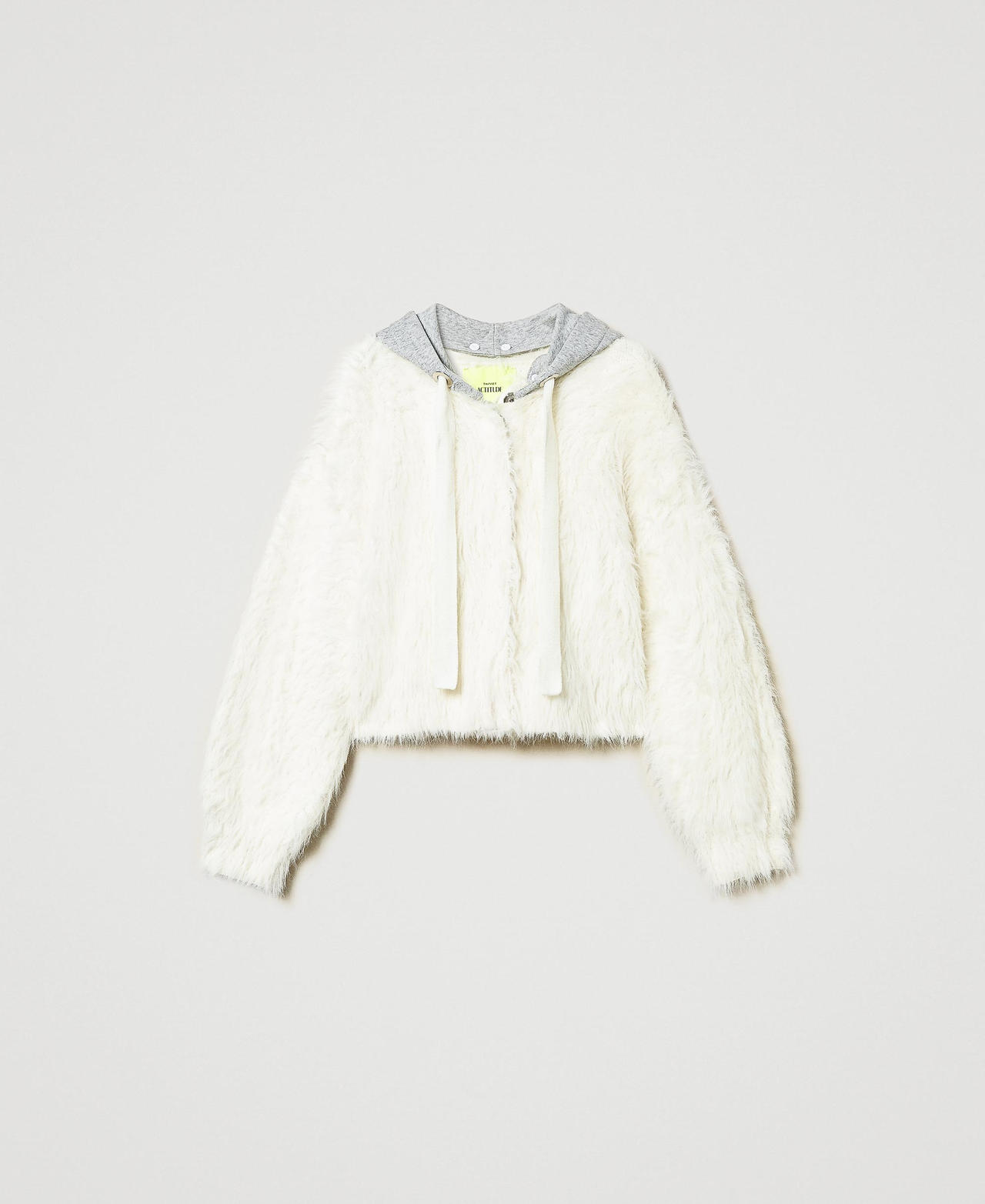 Scee by twin set Bomber MYFO in maglia con cappuccio Nuova
