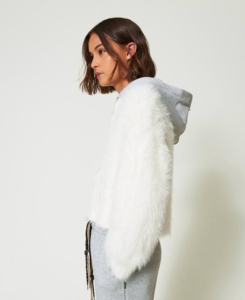 Scee by twin set Bomber MYFO in maglia con cappuccio Nuova