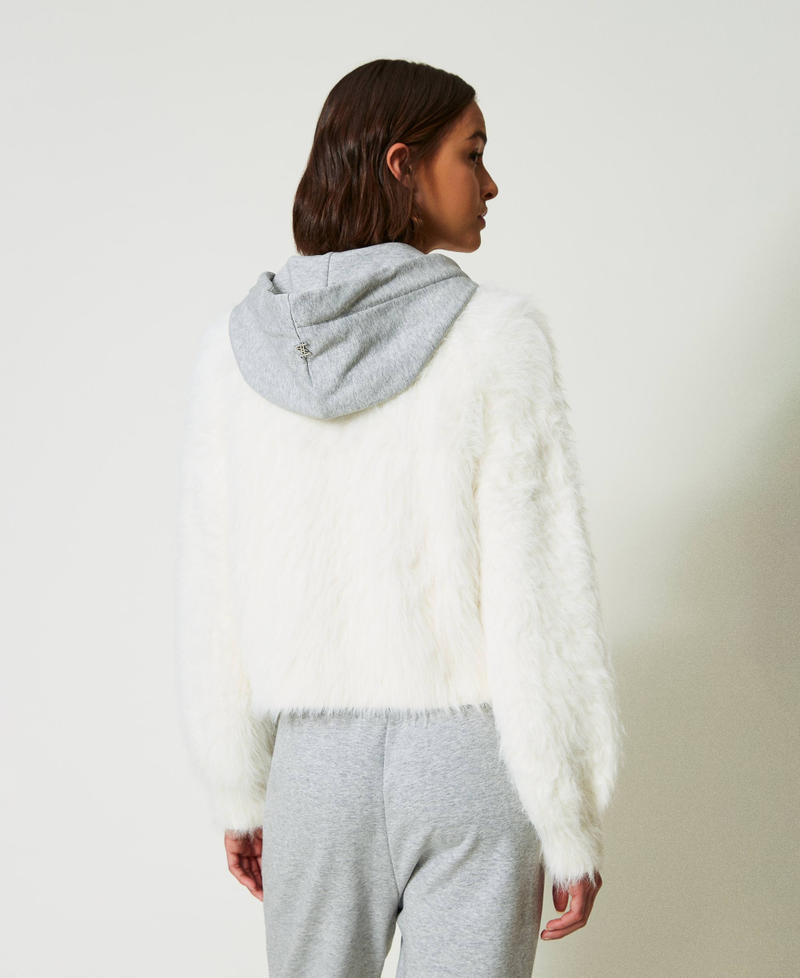 Scee by twin set Bomber MYFO in maglia con cappuccio Nuova