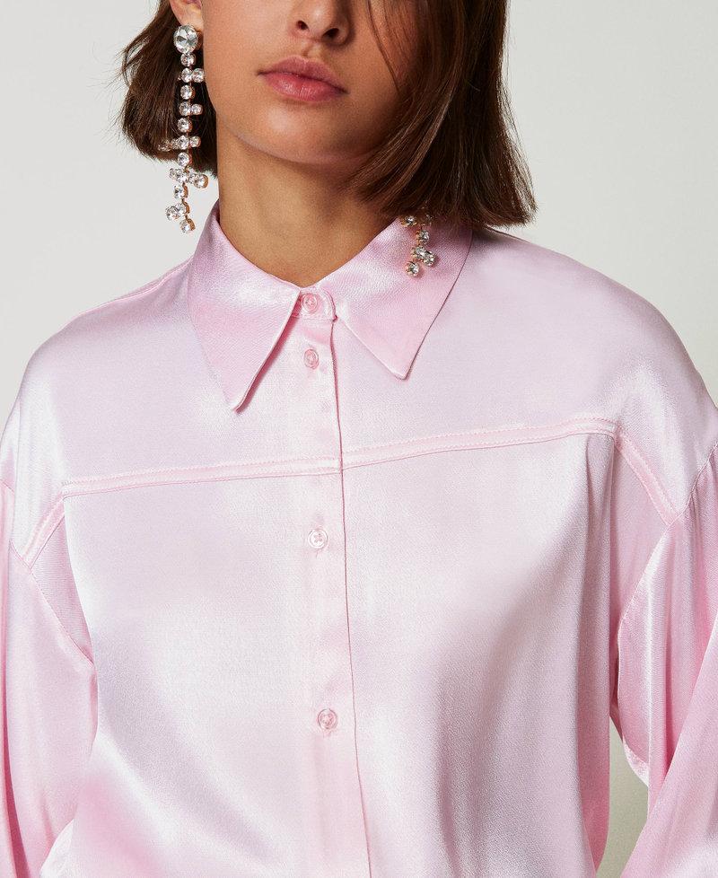 Scee by twin set Camicia in raso martellato In Linea