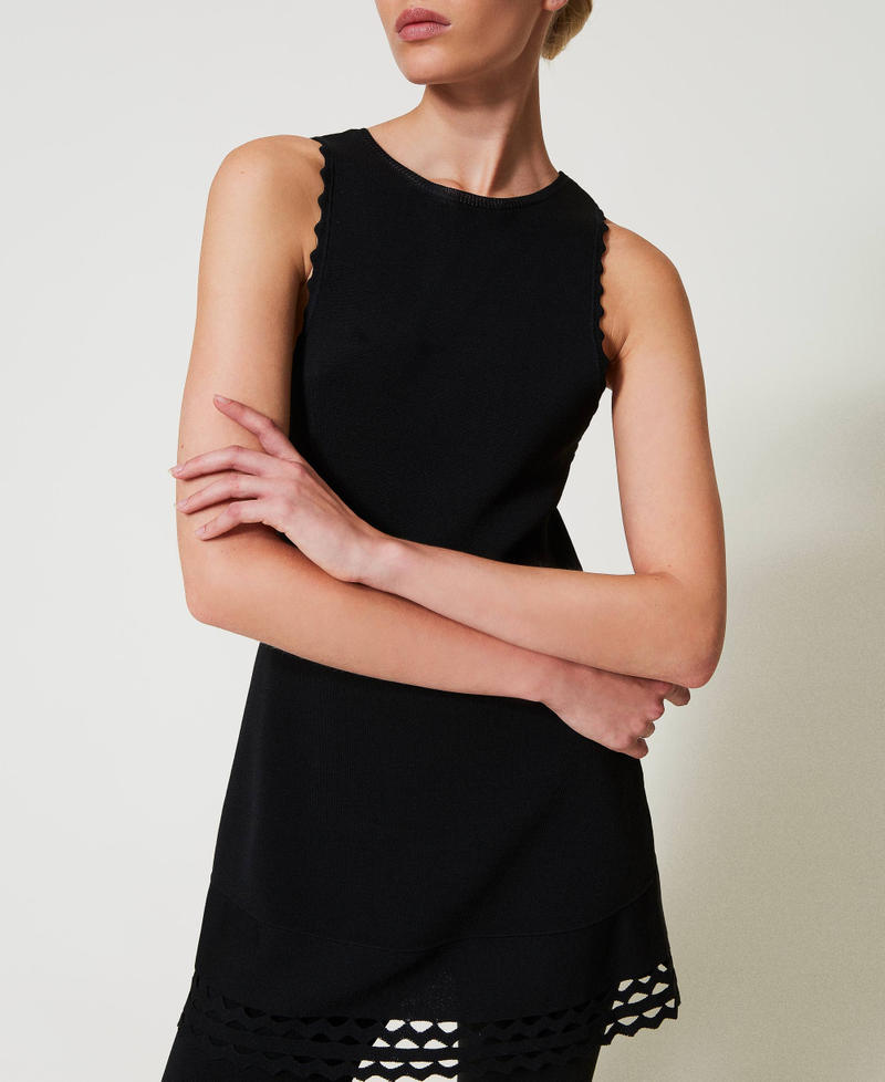 Scee by twin set Top doppio uso in maglia con trafori Vendita