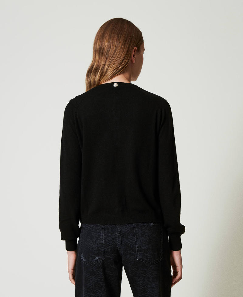 Scee by twin set Cardigan in misto lana con maxi fiocco Pezzi Unici