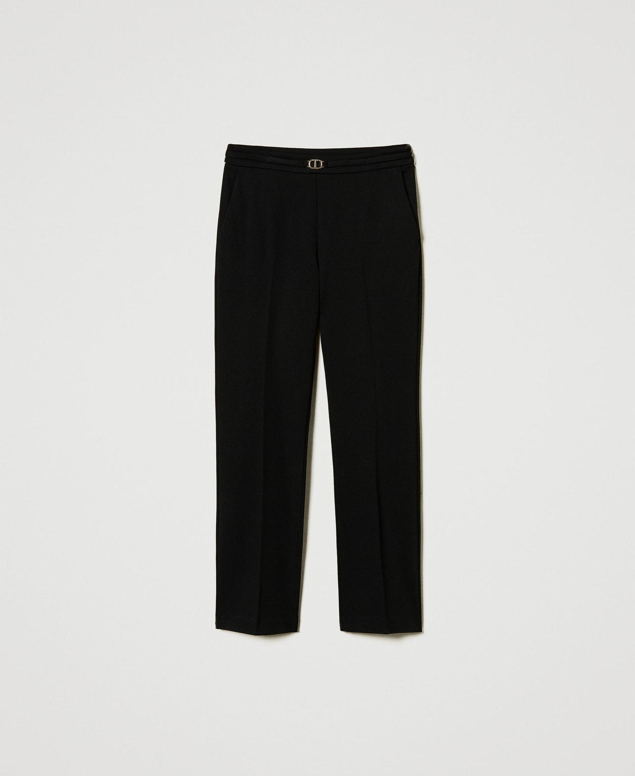 Scee by twin set Pantaloni con cinturino Oval T e piega