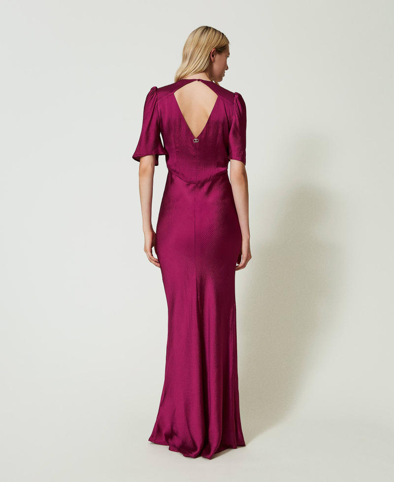 Scee by twin set Abito lungo in raso martellato Negozi Online