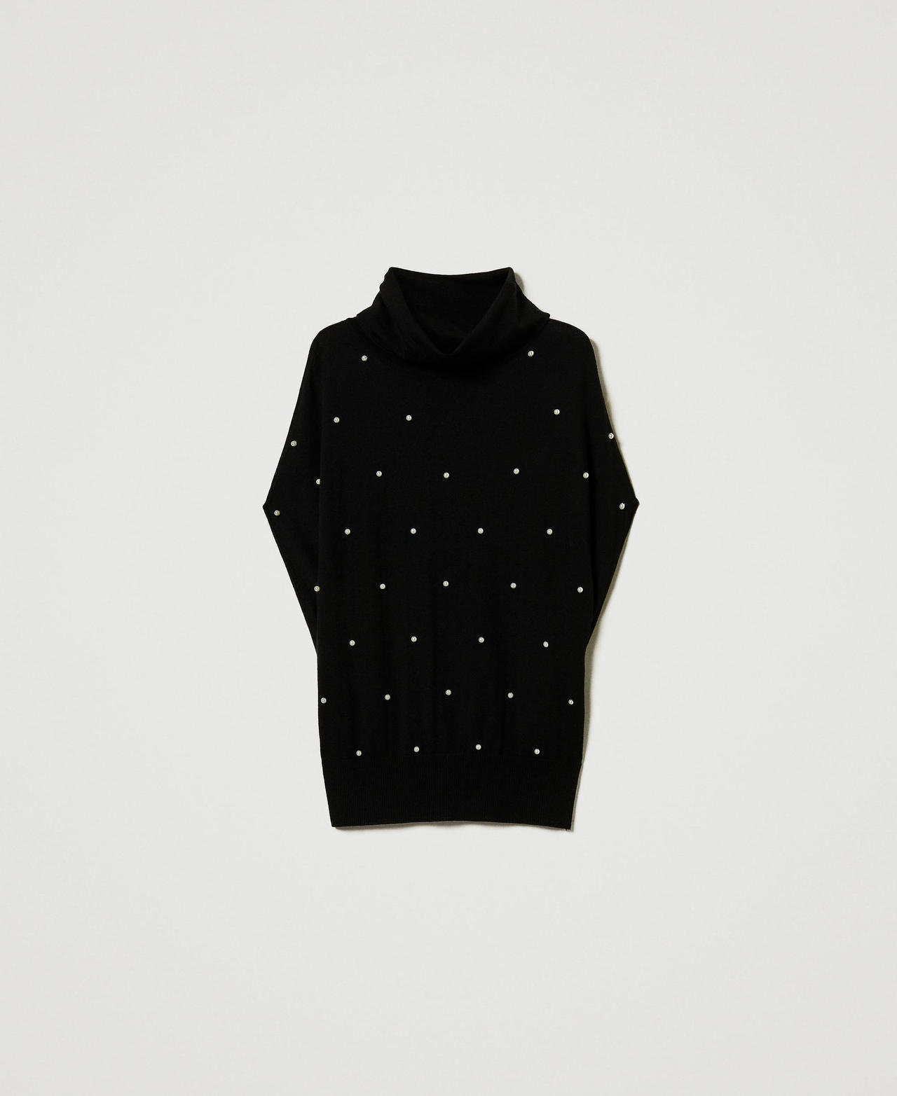 Scee by twin set Maglia in misto lana con ricamo di perle