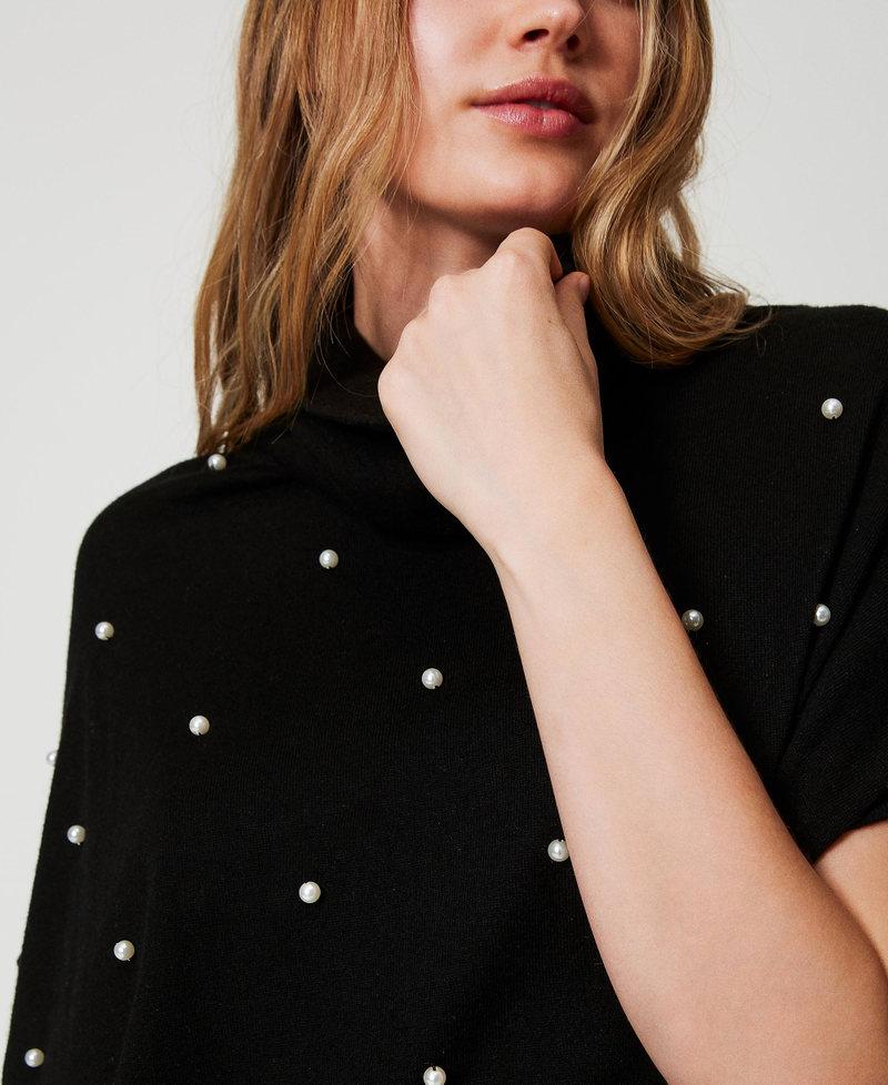 Scee by twin set Maglia in misto lana con ricamo di perle Soddisfazione Garantita