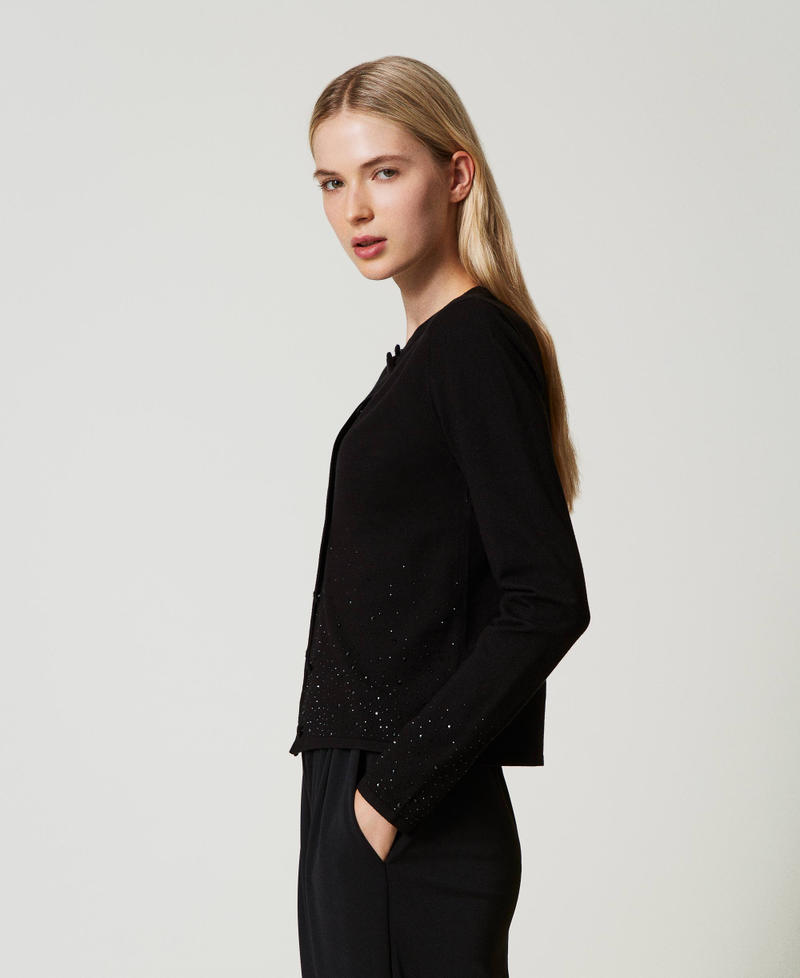 Scee by twin set Cardigan con strass in dégradé Fino Al -60%