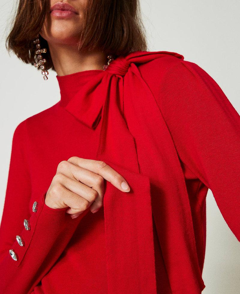 Scee by twin set Maglia lupetto con fiocco e ricamo Affare Del Giorno