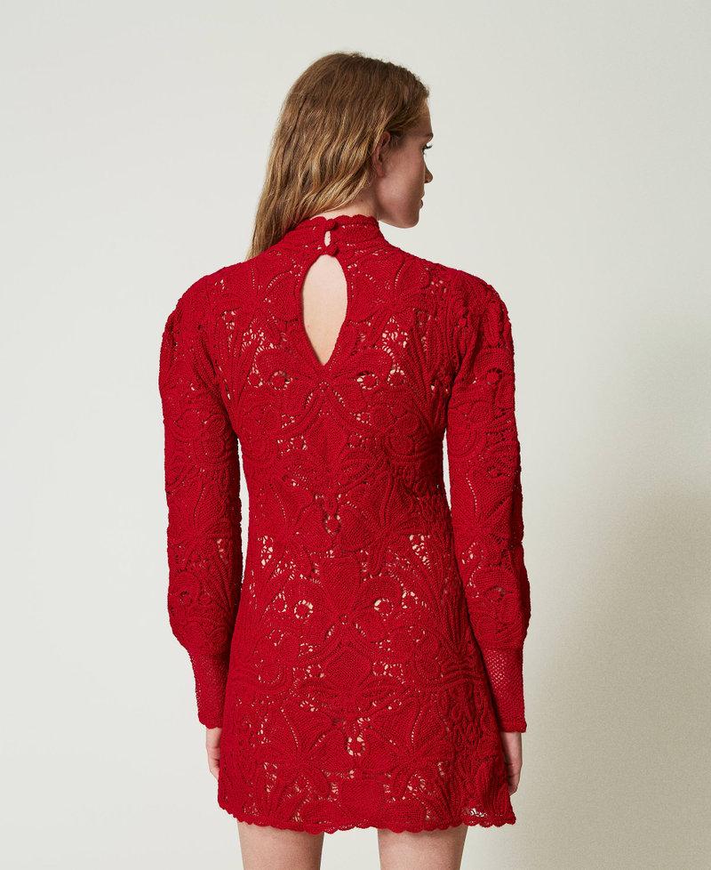 Scee by twin set Abito corto in maglia crochet a fiori Prezzo Ridotto