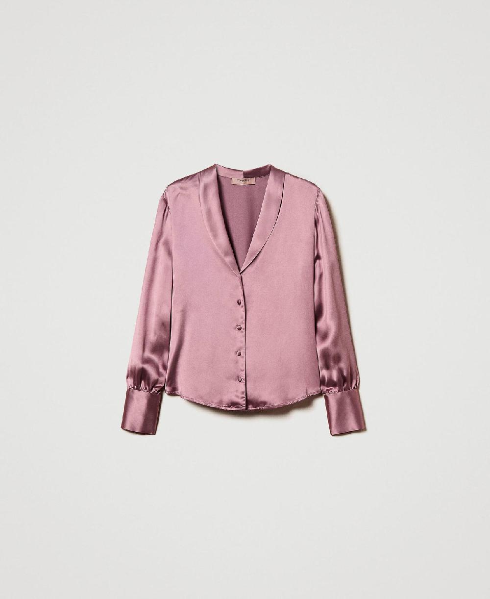 Scee by twin set Camicia con collo a scialle Convenienza