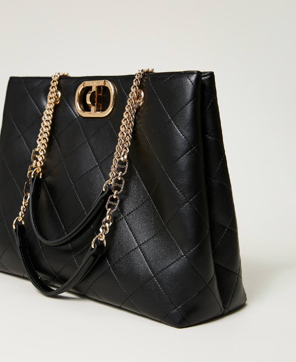 Scee by twin set Borsa shopper con chiusura Oval T Sconto