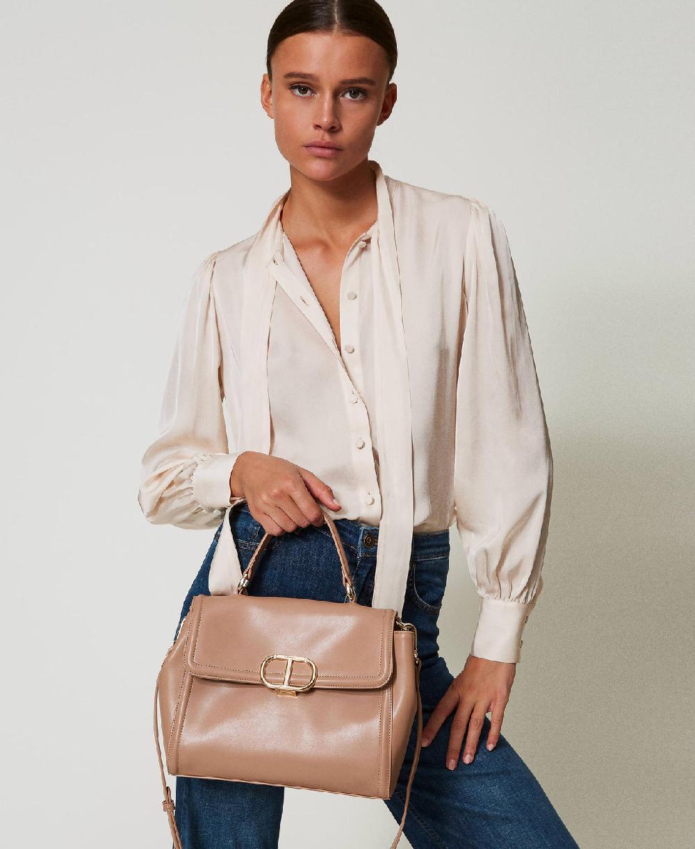 Scee by twin set Borsa top handle ‘Brera’ con apertura Oval T