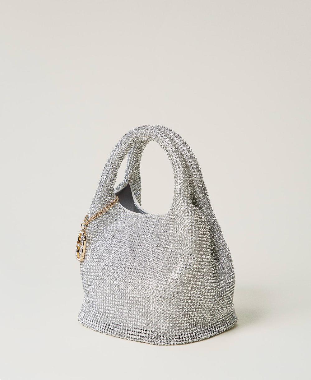 Scee by twin set Borsa 'Rendez-Vous' in strass e charm Oval T Nuova