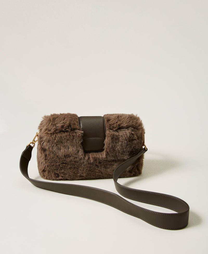 Scee by twin set Borsa a tracolla 'Amie' media in faux fur Italia