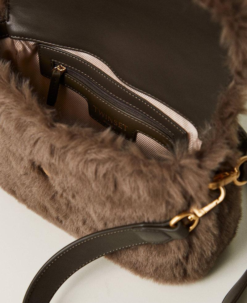 Scee by twin set Borsa a tracolla 'Amie' media in faux fur Italia
