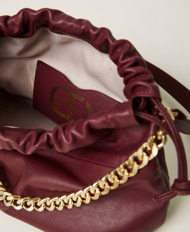 Scee by twin set Borsa a tracolla in pelle con coulisse In Linea