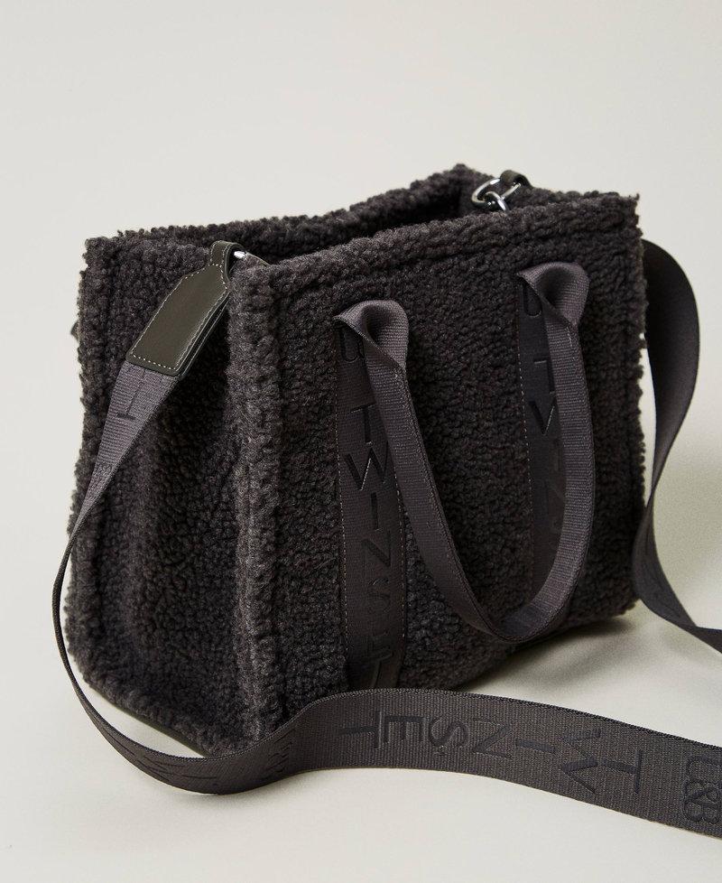 Scee by twin set Borsa shopper in faux fur effetto furry Soddisfazione Garantita