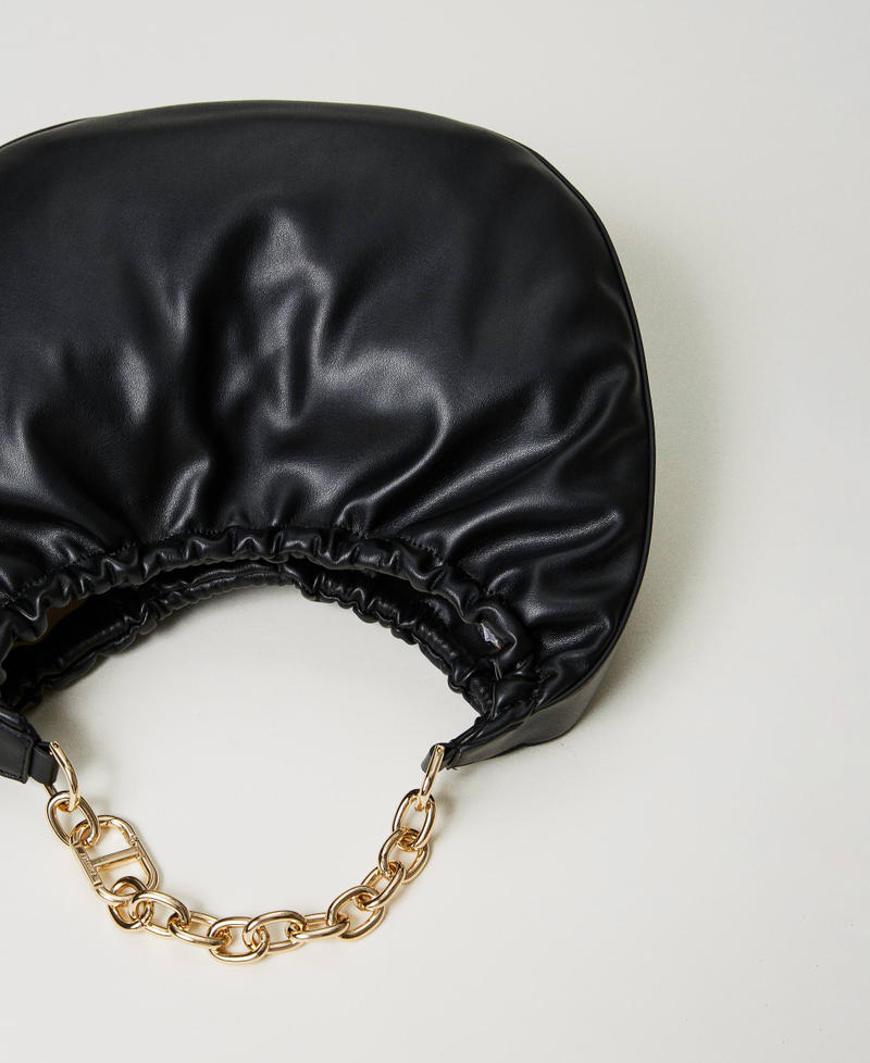 Scee by twin set Borsa hobo ‘Croissant’ con arricciatura e Oval T Negozi Online