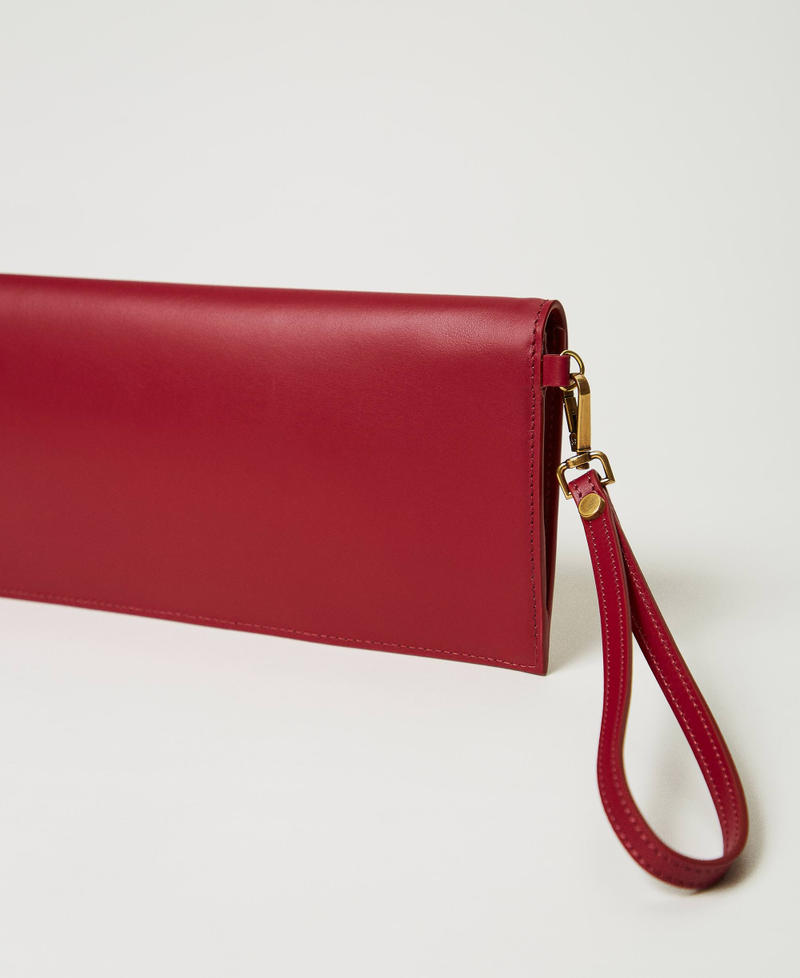 Scee by twin set Clutch in pelle con logo Consegna Veloce
