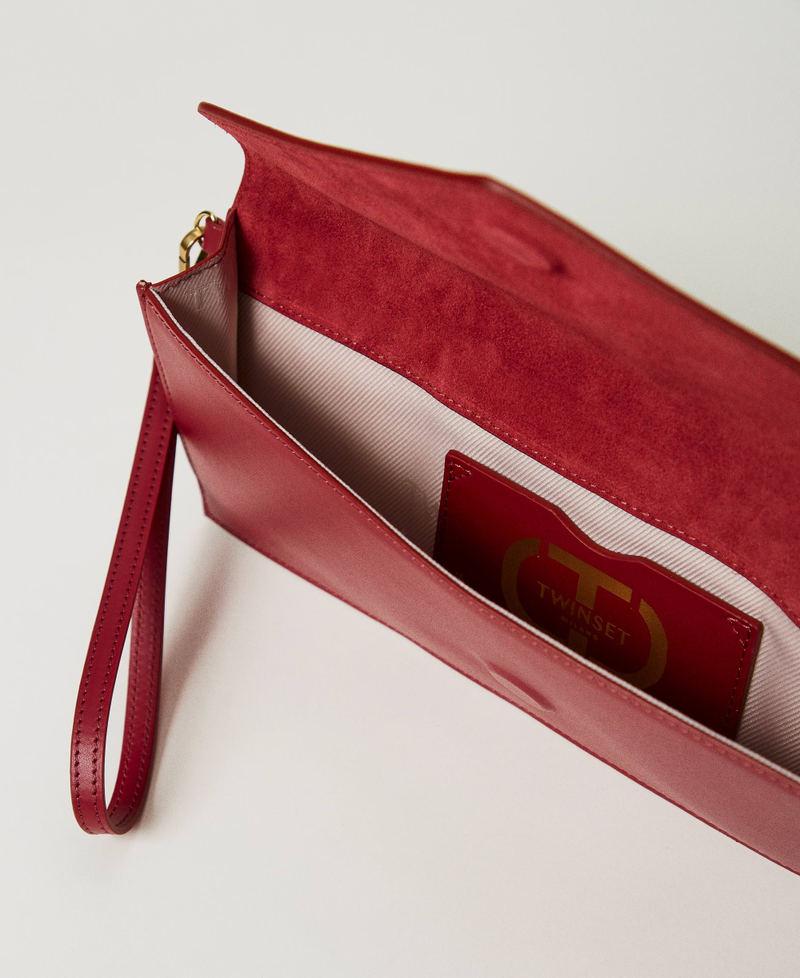 Scee by twin set Clutch in pelle con logo Consegna Veloce
