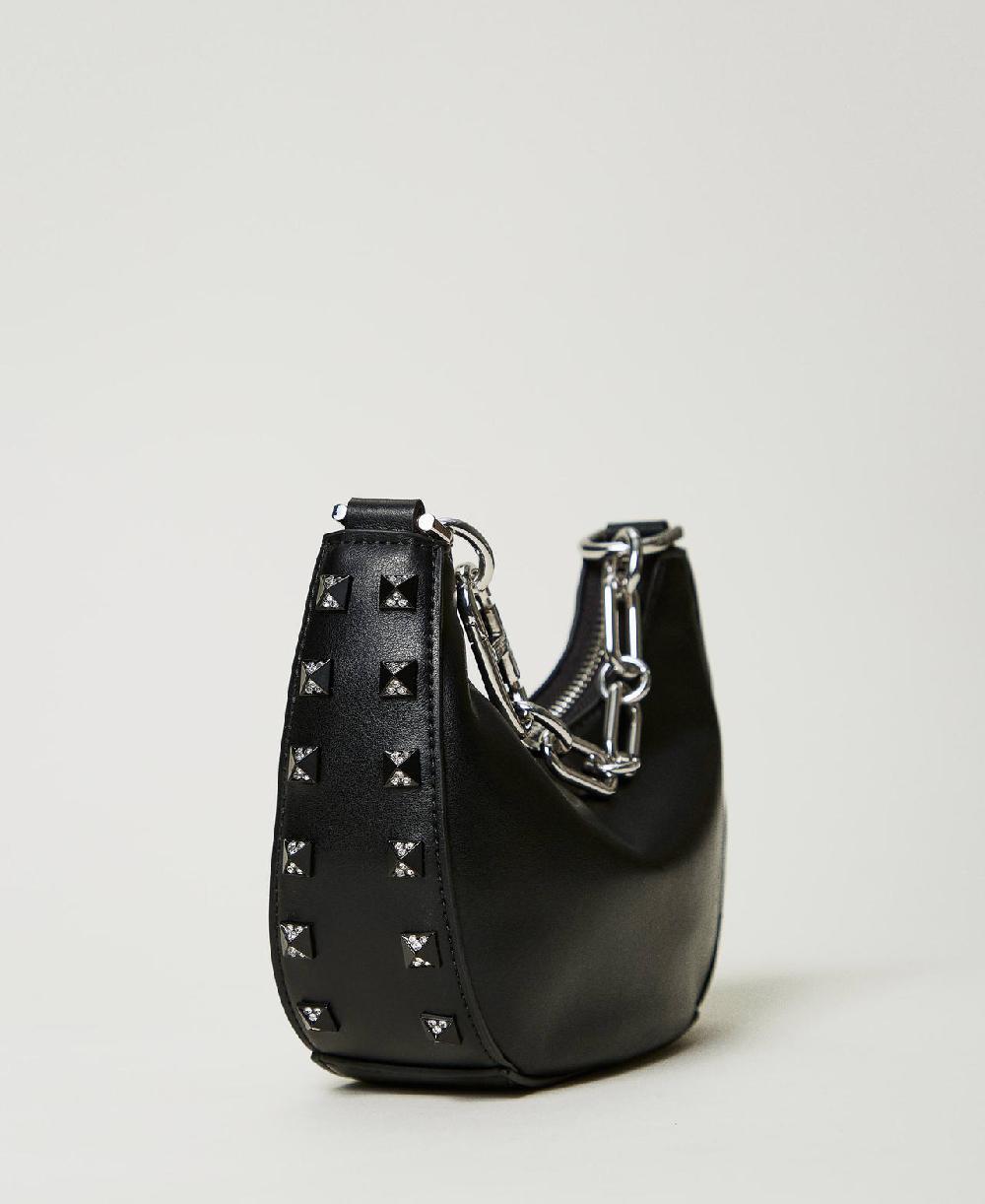 Scee by twin set Borsa ‘Mini Croissant’ con borchie Online
