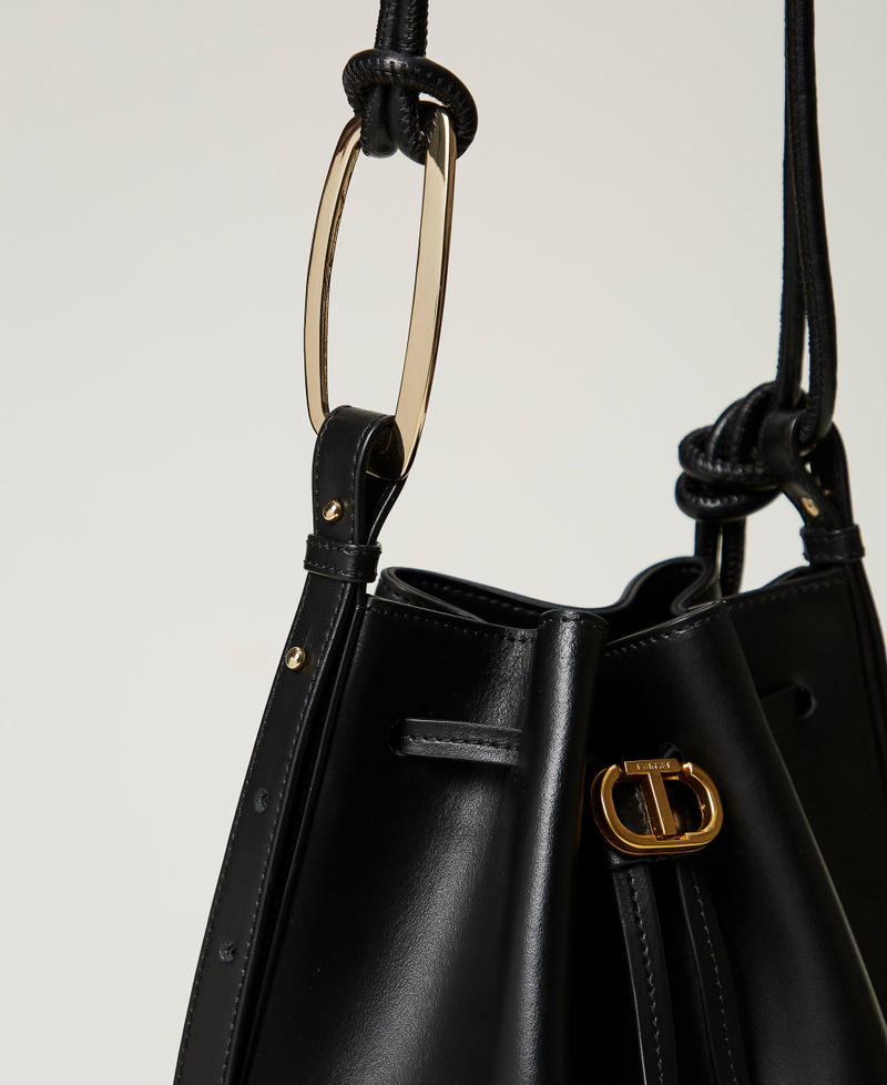 Scee by twin set Borsa a secchiello 'Jane' in pelle Vendita Calda