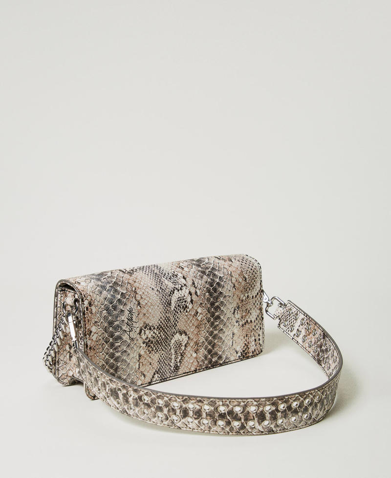 Scee by twin set Borsa a tracolla con stampa snake Saldi Di Fabbrica