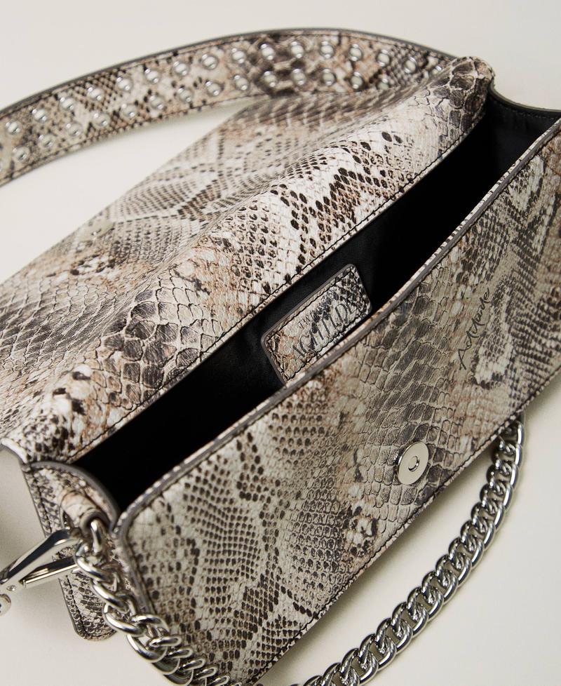Scee by twin set Borsa a tracolla con stampa snake Saldi Di Fabbrica