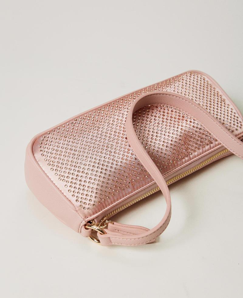 Scee by twin set Mini borsa in raso con strass e Oval T I Più Venduti