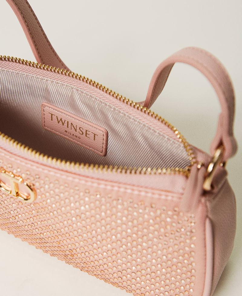 Scee by twin set Mini borsa in raso con strass e Oval T I Più Venduti