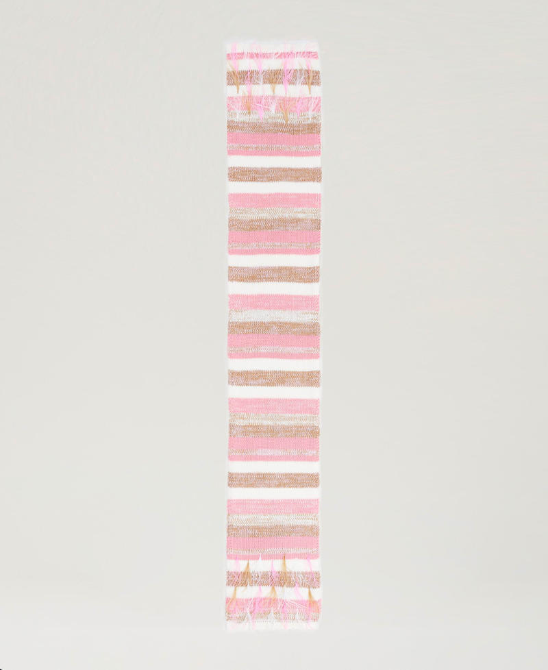 Scee by twin set Sciarpa jacquard con piume Nuovo