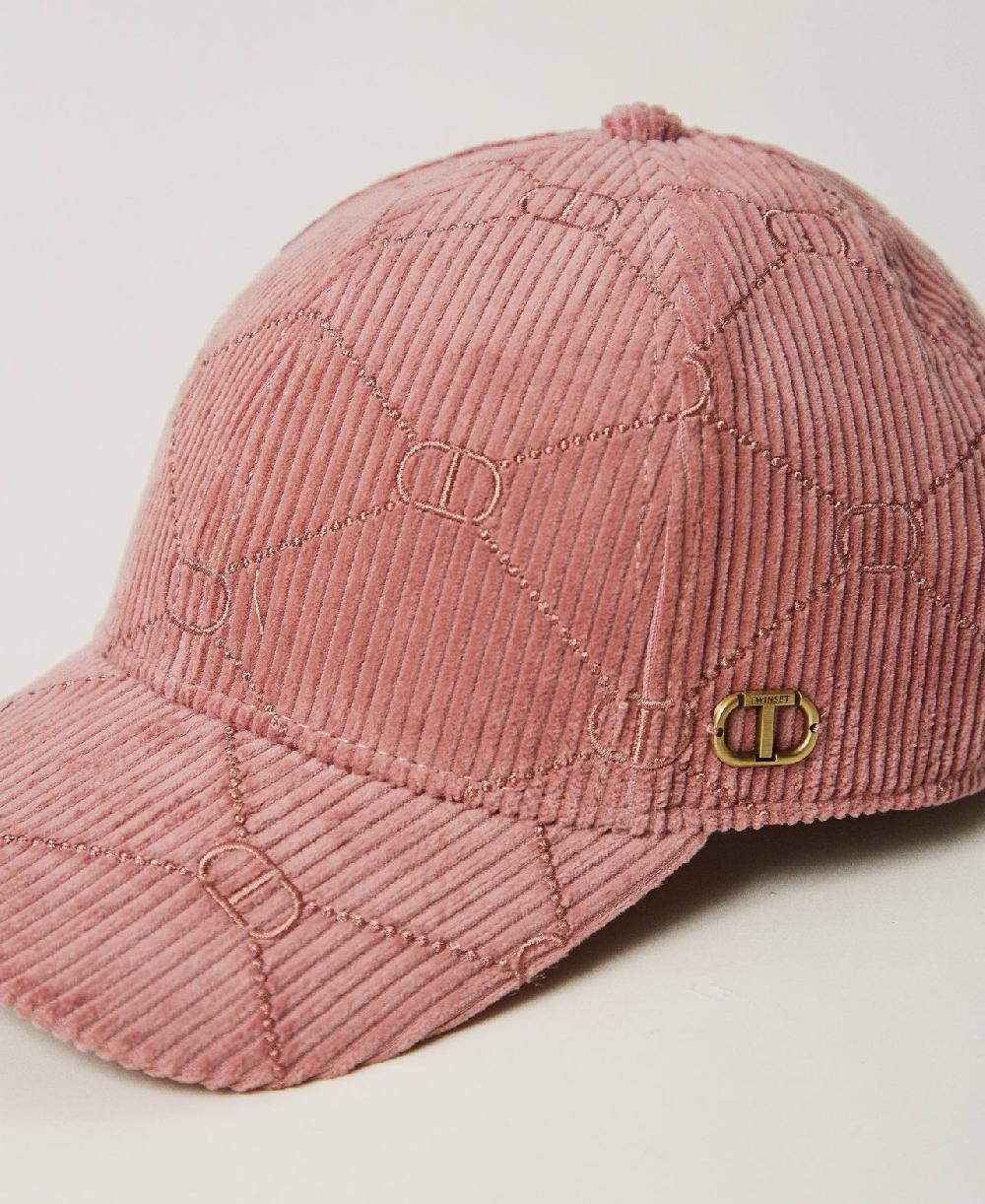 Scee by twin set Cappello da baseball in velluto con Oval T Shopping Online