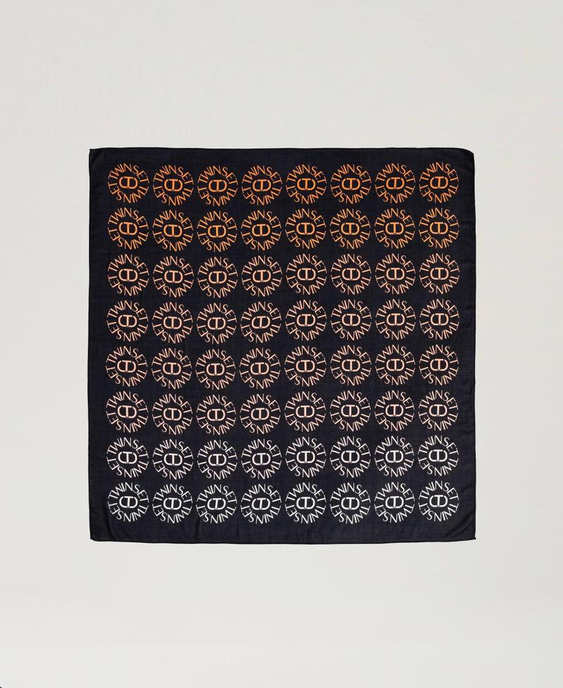 Scee by twin set Kefiah con stampa Oval T e logo In Vendita