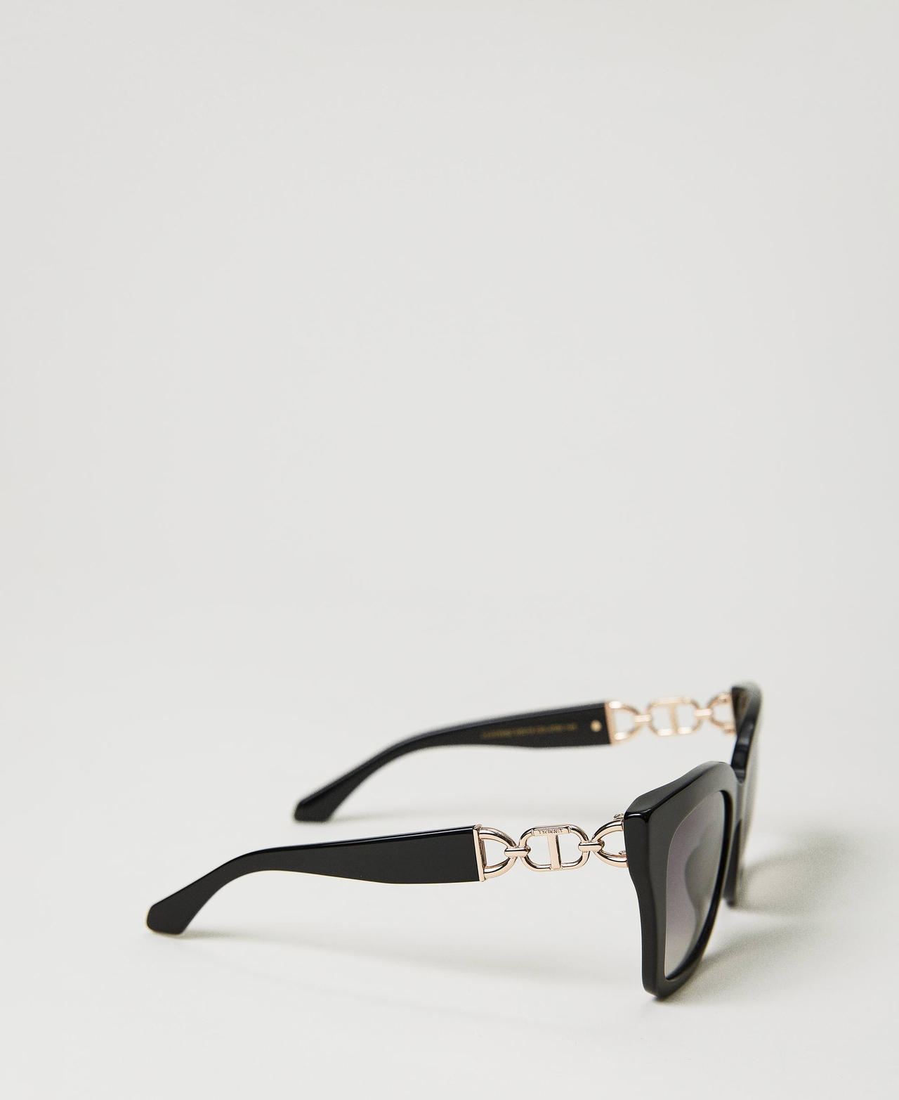 Scee by twin set Occhiali da sole cat-eye con morsetto Moda