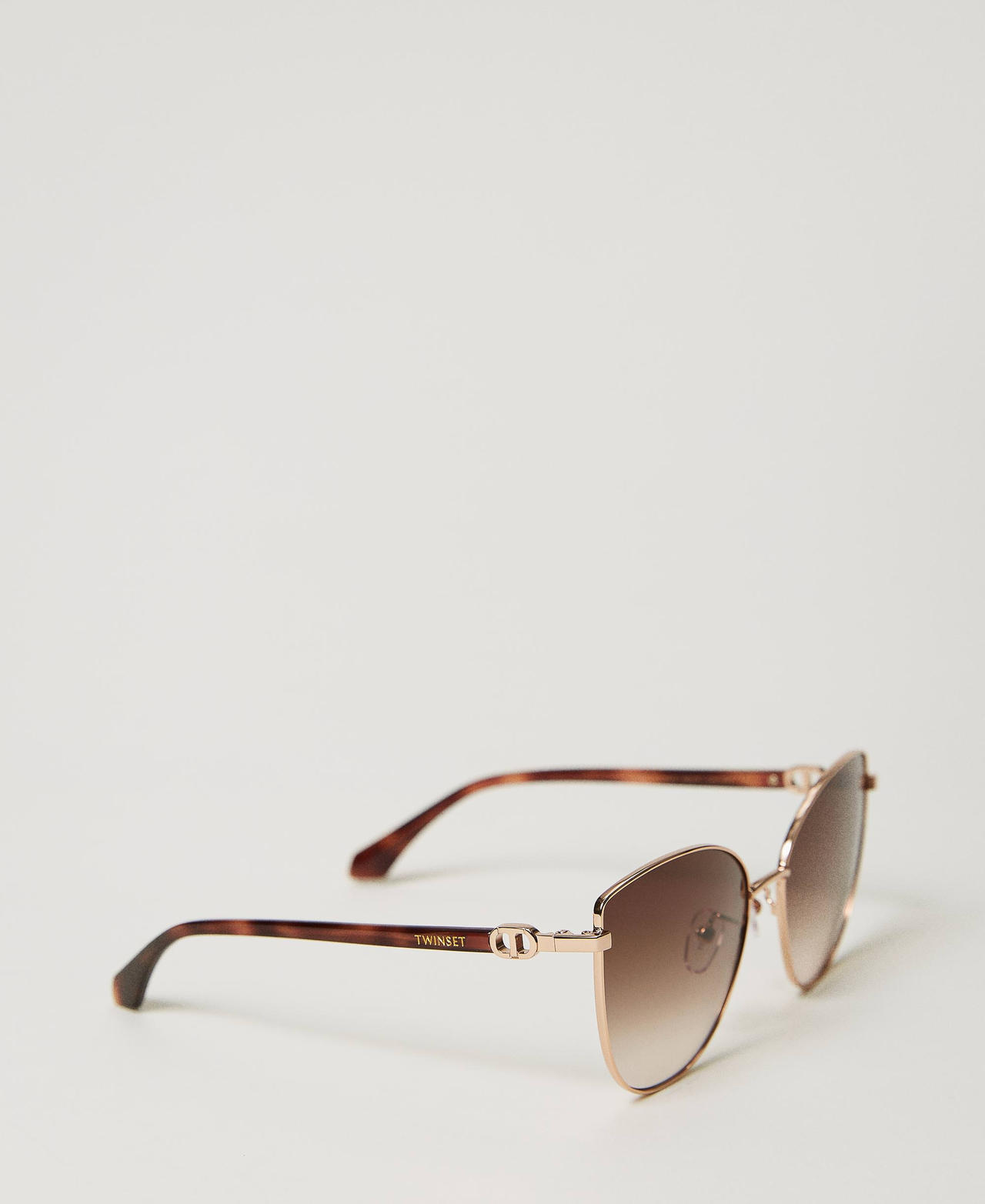 Scee by twin set Occhiali da sole cat-eye in acciaio Qualità