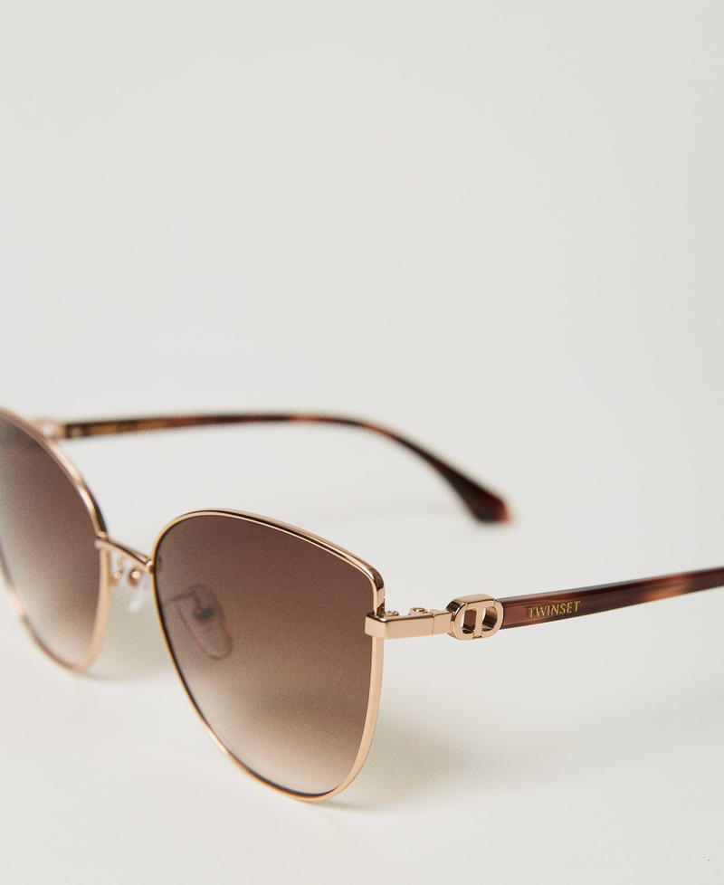 Scee by twin set Occhiali da sole cat-eye in acciaio Qualità