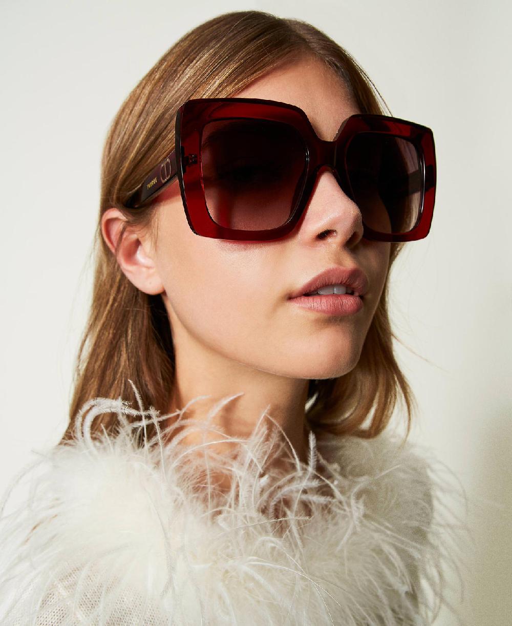 Scee by twin set Occhiali da sole squadrati oversize