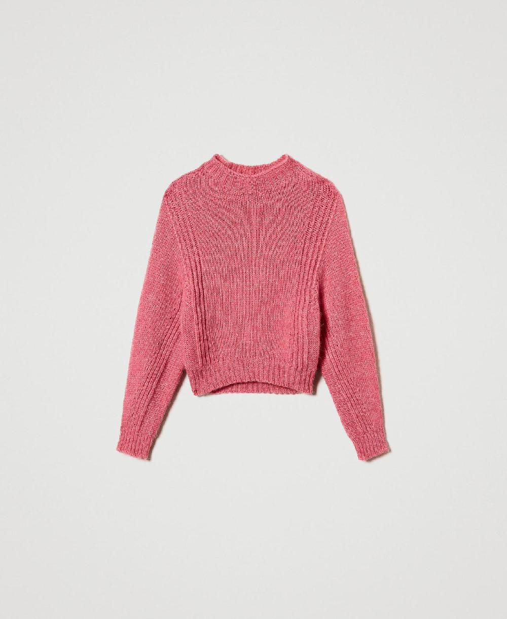 Scee by twin set Maglia lupetto in misto lana seamless