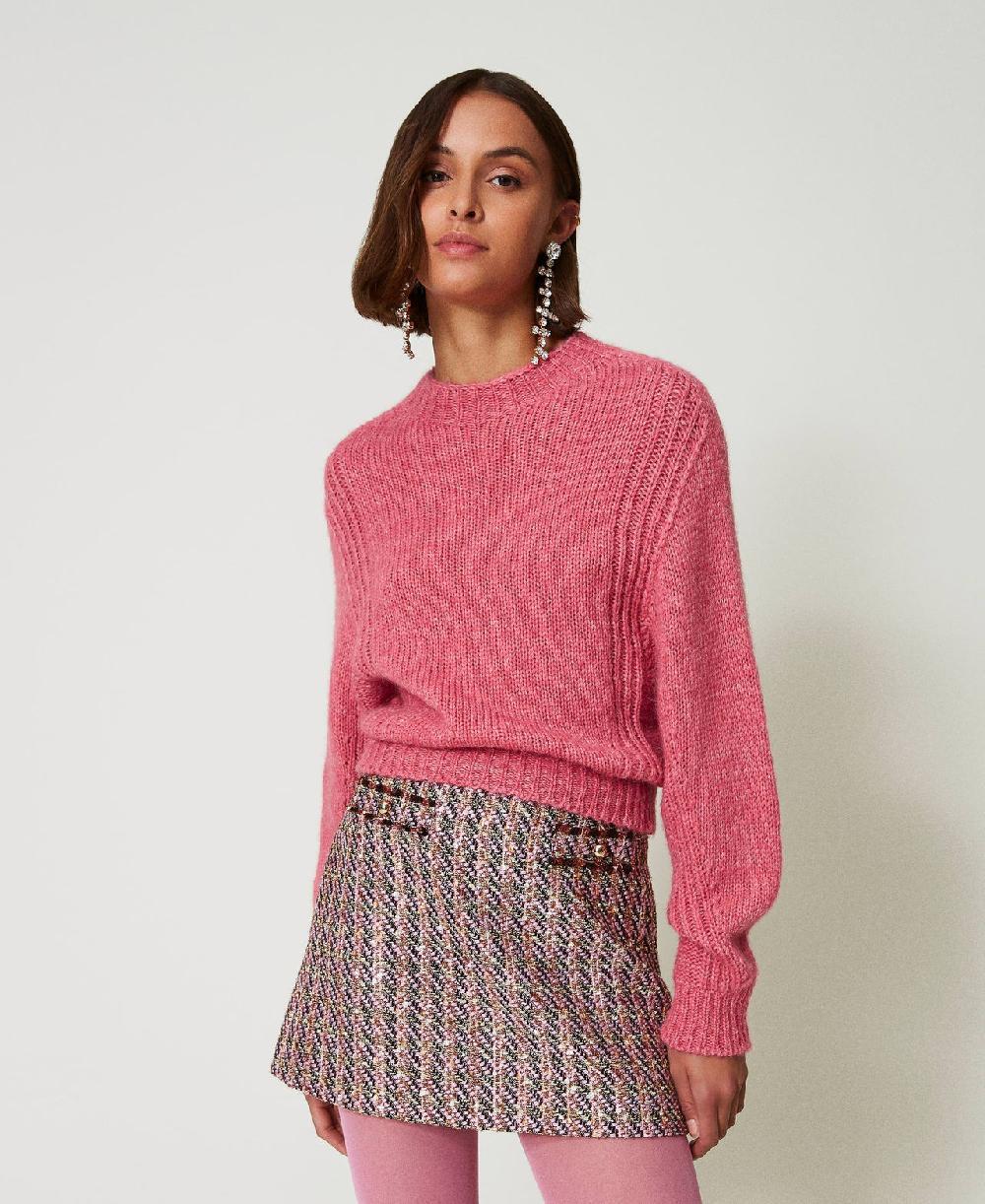 Scee by twin set Maglia lupetto in misto lana seamless Negozi Online