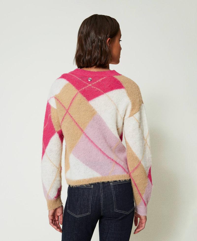 Scee by twin set Maglia jacquard argyle in misto lana Promozione Limitata