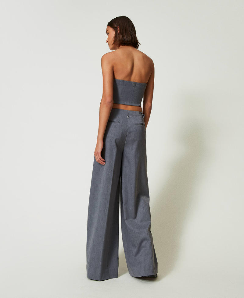 Scee by twin set Pantaloni a palazzo MYFO con ricamo Fino Al -60%