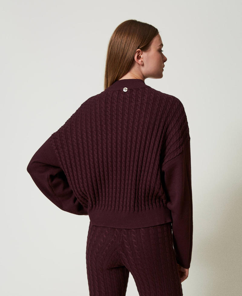 Scee by twin set Maglia lupetto a trecce con strass Offerte