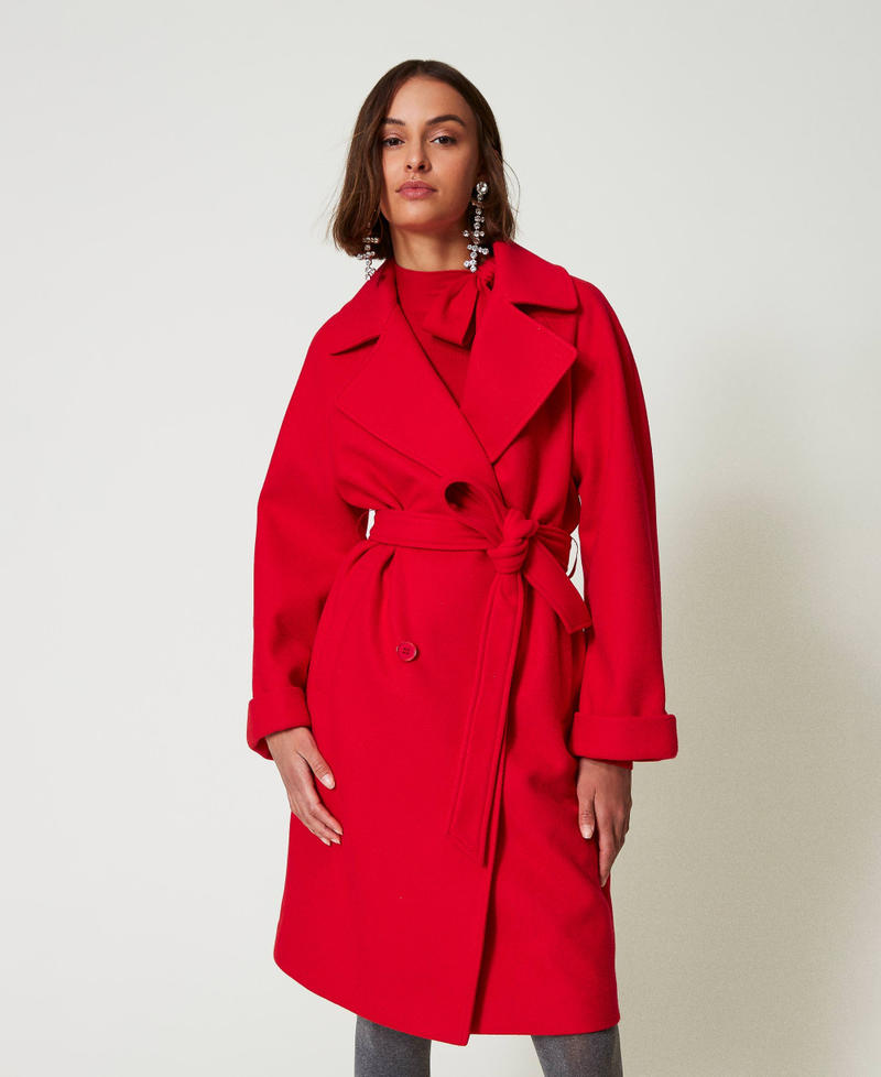 Scee by twin set Cappotto doppiopetto in panno Convenienza