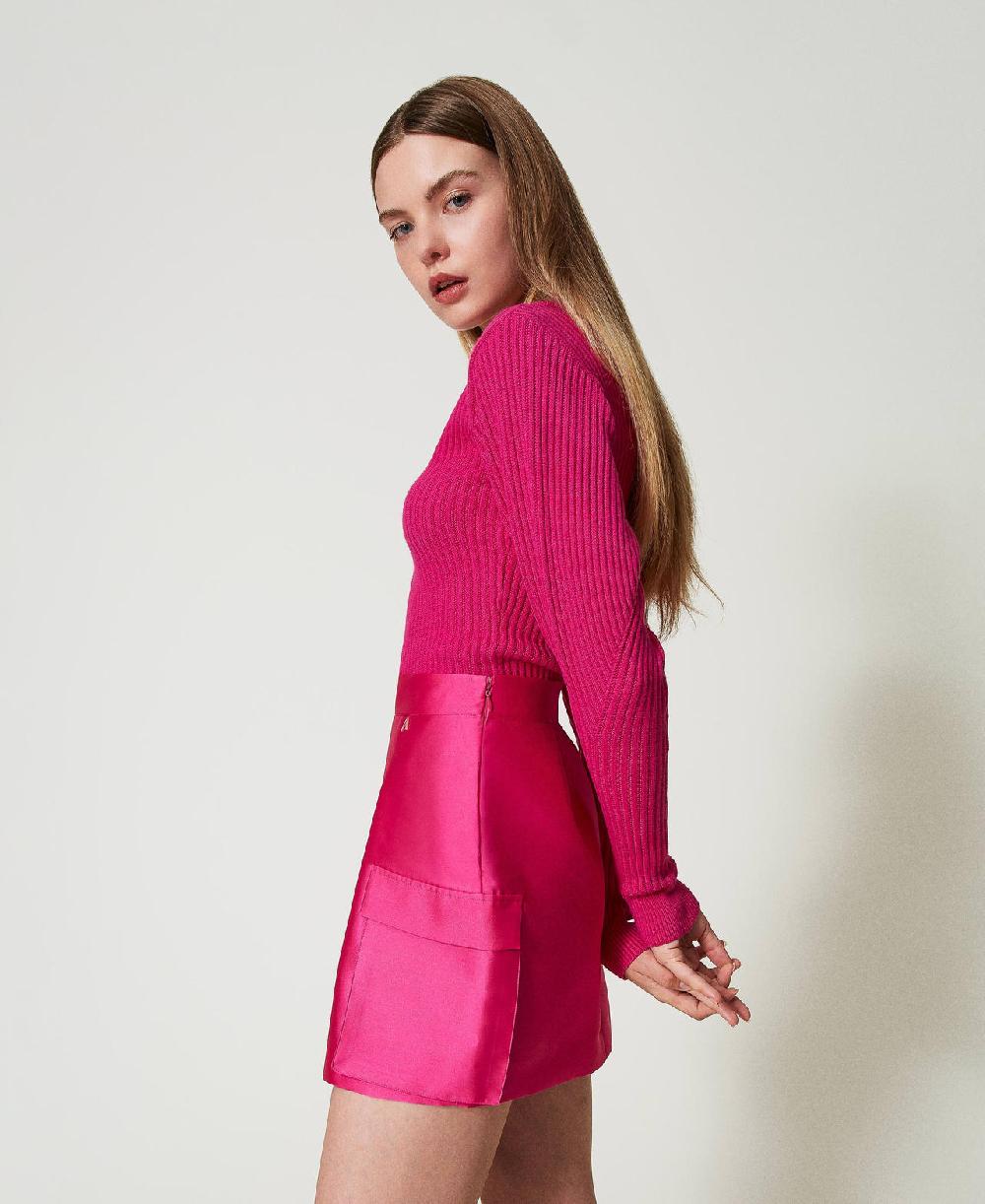 Scee by twin set Minigonna in twill mikado Economico