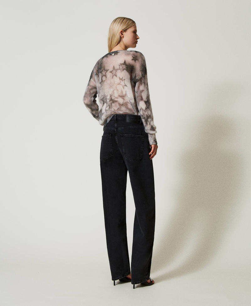 Scee by twin set Jeans nero carrot fit cinque tasche Offerte