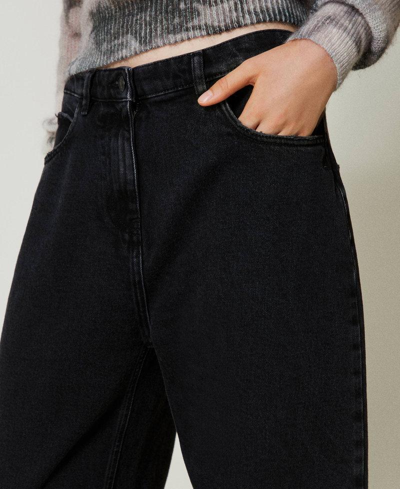Scee by twin set Jeans nero carrot fit cinque tasche Offerte