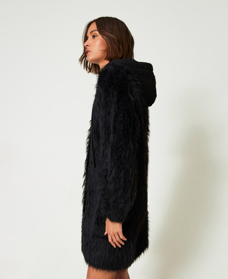 Scee by twin set Cappotto MYFO in maglia con cappuccio Saldi Di Fabbrica