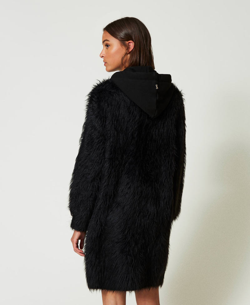 Scee by twin set Cappotto MYFO in maglia con cappuccio Saldi Di Fabbrica