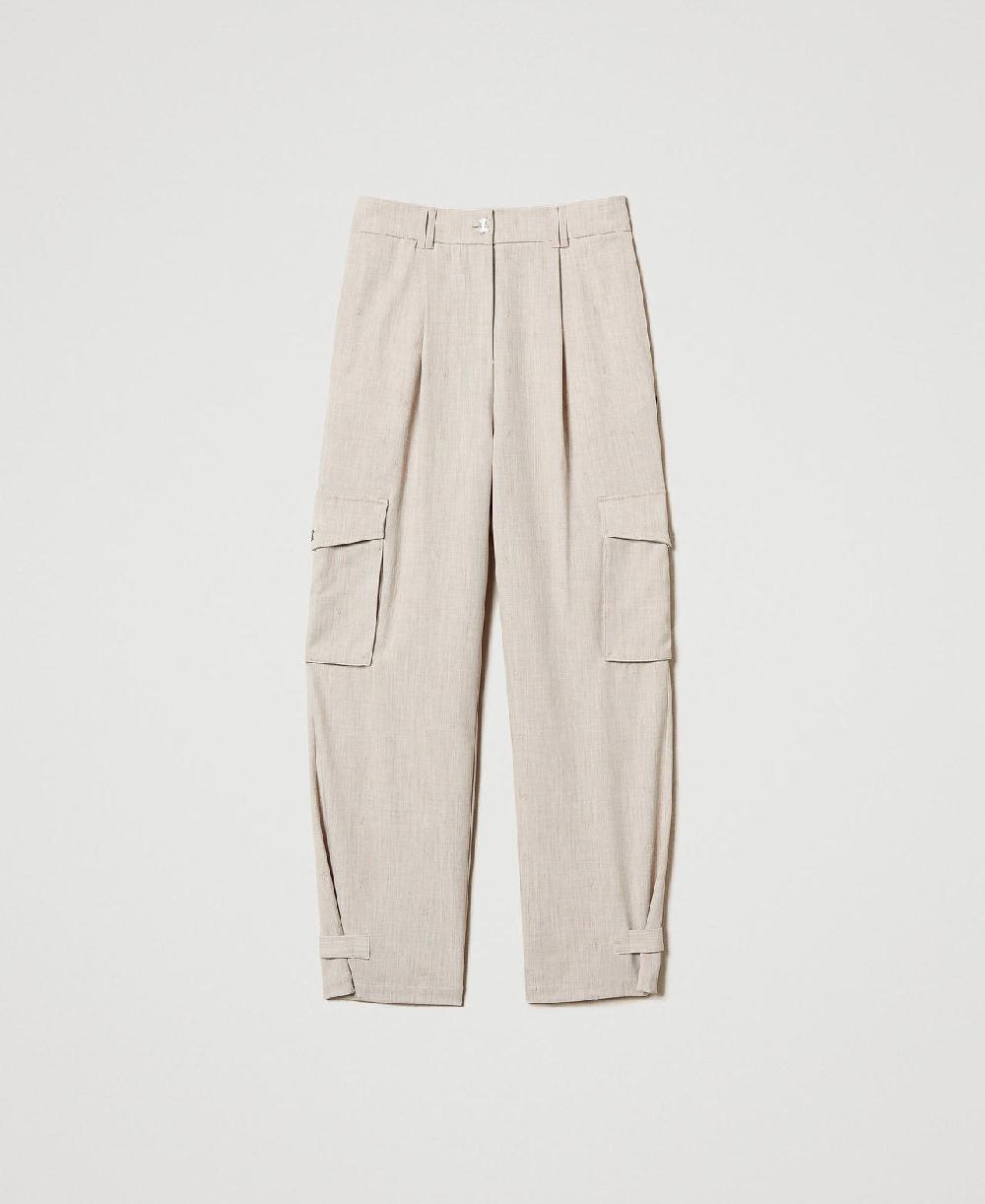 Scee by twin set Pantaloni cargo MYFO con ricamo